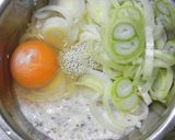 小麦粉不使用・ネギのお好み焼き作り方2写真