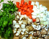 キクイモと野菜の蒸らし炒め，玉ねぎポン酢作り方1写真