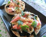 かにかま＆わかめのトースト　ごま風味作り方5写真