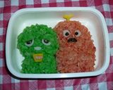 キャラ弁　ガチャピンとムック作り方4写真