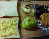 ガッツリ食べたい朝食☆ホットチキンサンド作り方1写真