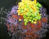 ✿＊黒米の＊七色彩り＊炊き込みご飯＊✿作り方4写真