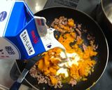 ひき肉とかぼちゃのスパゲッティ作り方3写真