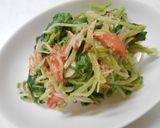 ♪香り箱deちょっとﾘｯﾁな水菜サラダ作り方2写真