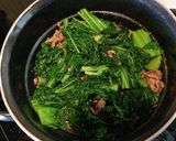 かつお菜と牛肉の煮物作り方5写真