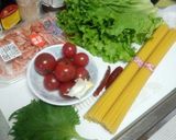 桜エビとレタスのパスタ作り方1写真