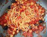 ツナとひよこ豆のハーブトマトパスタ作り方5写真
