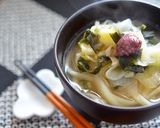 チューブのねり梅で簡単！梅わかめうどん作り方2写真