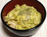 美肌と健康に♥♥♥キャベツとハムの玉子丼作り方7写真