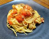 激早☆濃厚☆さば水煮缶とトマトのパスタ☆作り方5写真