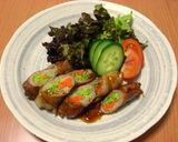 塩麹☆キャベツと人参の豚肉巻き生姜焼き♪作り方8写真