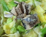 さば缶のさっぱりキャベツ蒸し作り方2写真