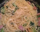 法蓮草と白菜ウィンナーのクリームパスタ作り方8写真