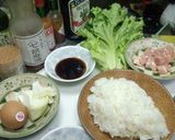 タイ風レタス炒飯作り方1写真