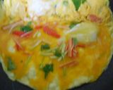 三つ葉とカニカマ入り卵焼き作り方7写真