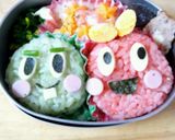 ガチャピン&ムックのお弁当作り方5写真