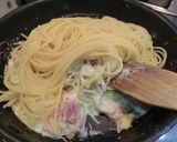 おひとりランチ…クリームチーズパスタ作り方5写真