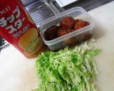 甘辛肉団子のレタスまぶし♪作り方1写真