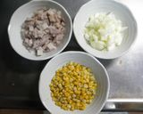 イカ.コーン.玉ねぎのかき揚げ作り方1写真