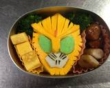 仮面ライダービースト　キャラ弁作り方6写真