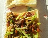 野菜炒めトースト★栄養力アップ★朝食にも作り方3写真