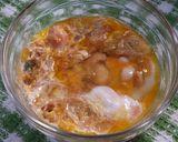 レンジで1分40秒！ほんだし親子丼作り方3写真