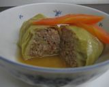 ロールキャベツ（鍋に窮屈詰め込み作り）作り方14写真