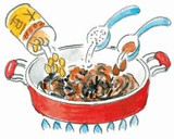 しいたけとひじきと大豆の煮物作り方4写真