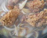 残った鶏唐揚げで・ピリ辛甘酢あんかけ作り方7写真