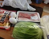牡牛座が作るキャベツと豚バラのお好み焼き作り方1写真
