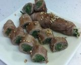 水菜の豚肉巻☆手作り簡単タレ♫作り方5写真