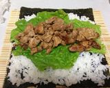 生姜焼きでキンパ作り方4写真