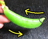 スナップエンドウの病みつき塩炒め作り方1写真