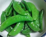 スナップエンドウの病みつき塩炒め作り方4写真