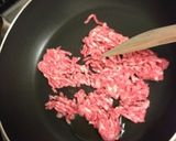 ひき肉とピーマン、キムチの炒め物作り方1写真