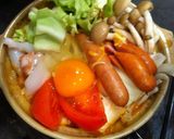 うどんdeイタリアン！トマト鍋焼き作り方3写真