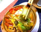 うどんdeイタリアン！トマト鍋焼き作り方5写真