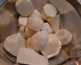 里芋・厚揚げ・豚肉のオイスターソース炒煮作り方1写真