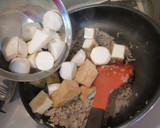 里芋・厚揚げ・豚肉のオイスターソース炒煮作り方5写真