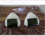 ひな祭りキャラ弁＊三角おにぎりdeお雛様作り方1写真