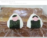 ひな祭りキャラ弁＊三角おにぎりdeお雛様作り方2写真