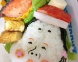 ネタ（笑）オカメ納豆！キャラ弁　節分に作り方4写真