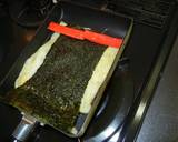のりとカニカマでクルクル卵焼き作り方1写真