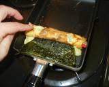 のりとカニカマでクルクル卵焼き作り方2写真