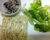 かき鍋風うどん（白味噌、豆乳チーズ）作り方1写真