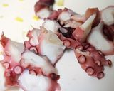 タコとセロリと菜の花の簡単かき醤油炒め作り方2写真