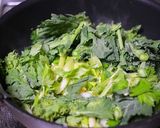 タコとセロリと菜の花の簡単かき醤油炒め作り方3写真
