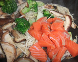 牡蠣とサーモンときのこのクリームパスタ♡作り方10写真