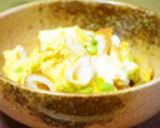 エンドウマメと厚揚げの卵とじ♪作り方7写真