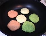 かわいく栄養満点♪ トリコロール芋餅作り方4写真